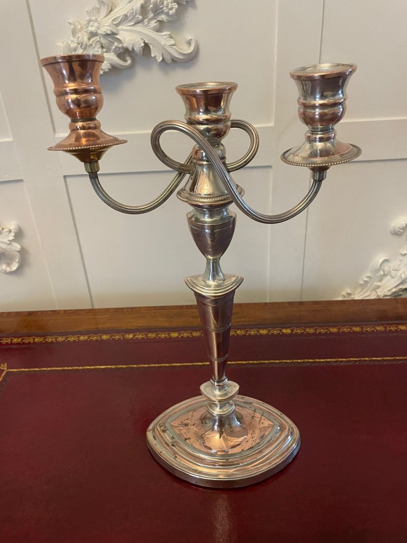 Pair of Antique Victorian Quality Sheffield Plated Candelabras - Image 4